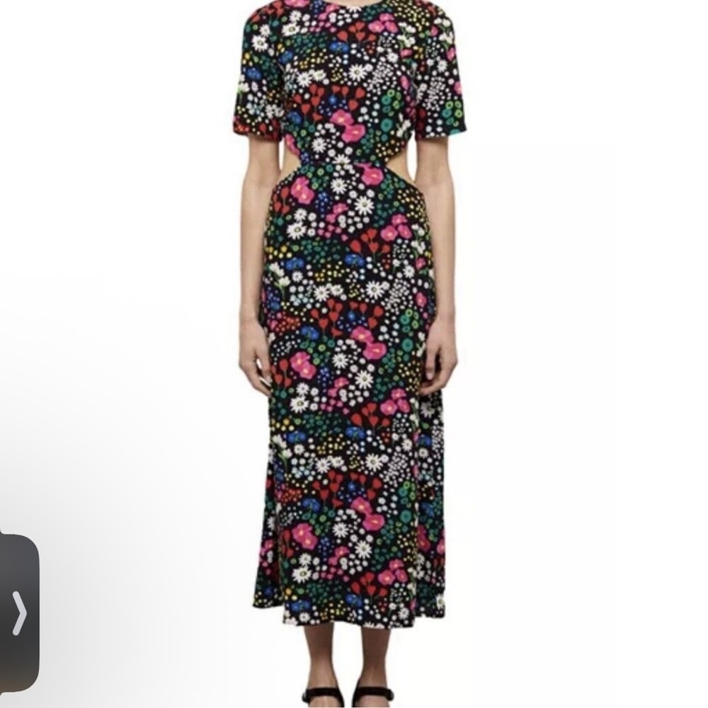 The kooples Floral Multi-Color Women's dress with a back cut out - Picture 2 of 3